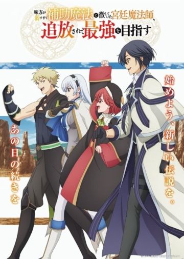 Названа дата премьеры "Mikata ga Yowasugite Hojo Mahou ni Tesshiteita Kyuutei Mahoushi, Tsuihou sarete Saikyou wo Mezashimasu"