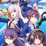 Сейю и постер сериала "Seiken Gakuin no Maken Tsukai"